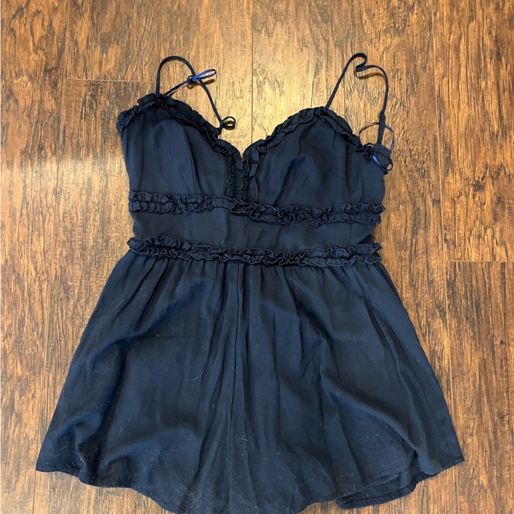 Miami Black Jumpsuit with Sweetheart Neckline